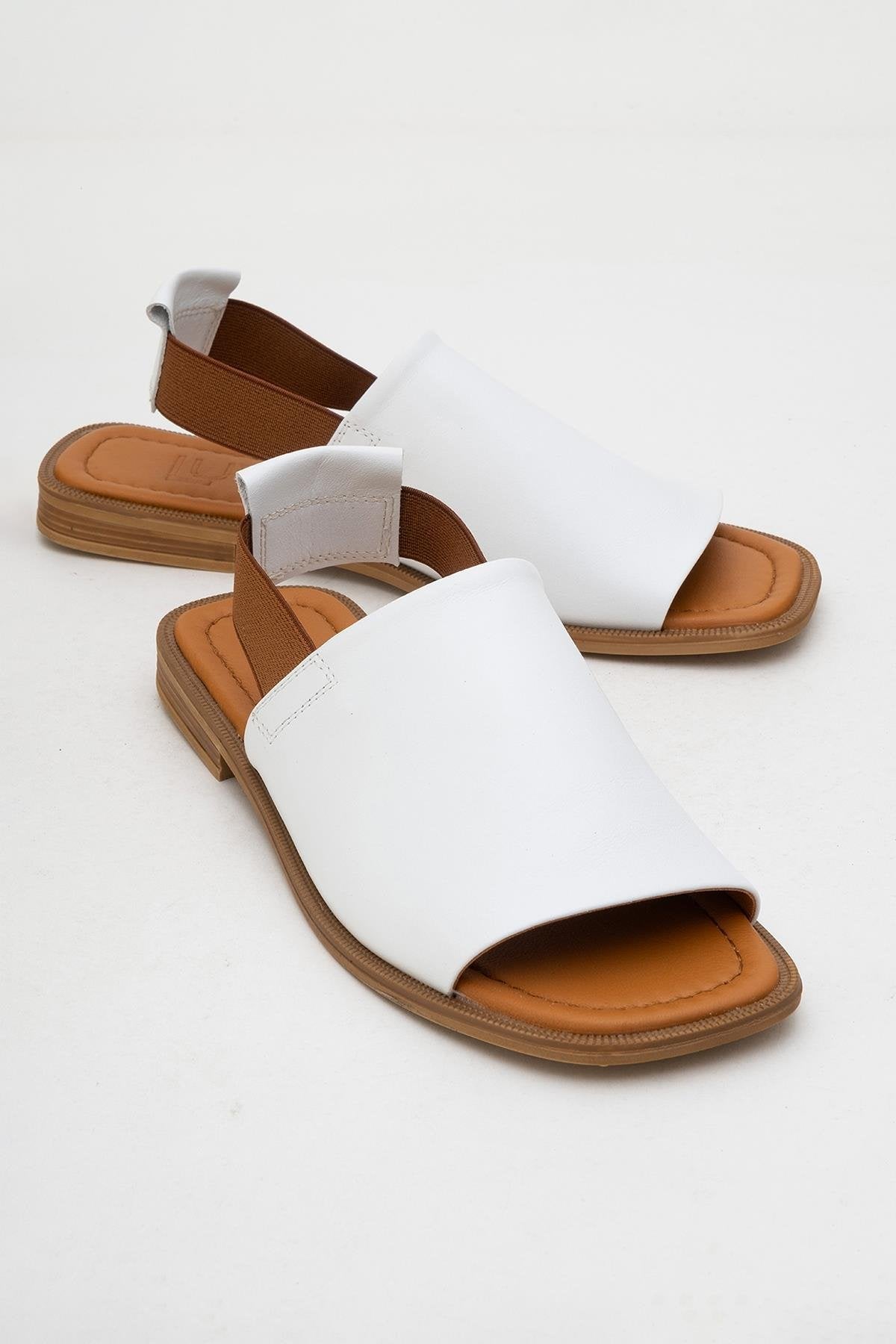Fuela - White Leather Sandals (Women)
