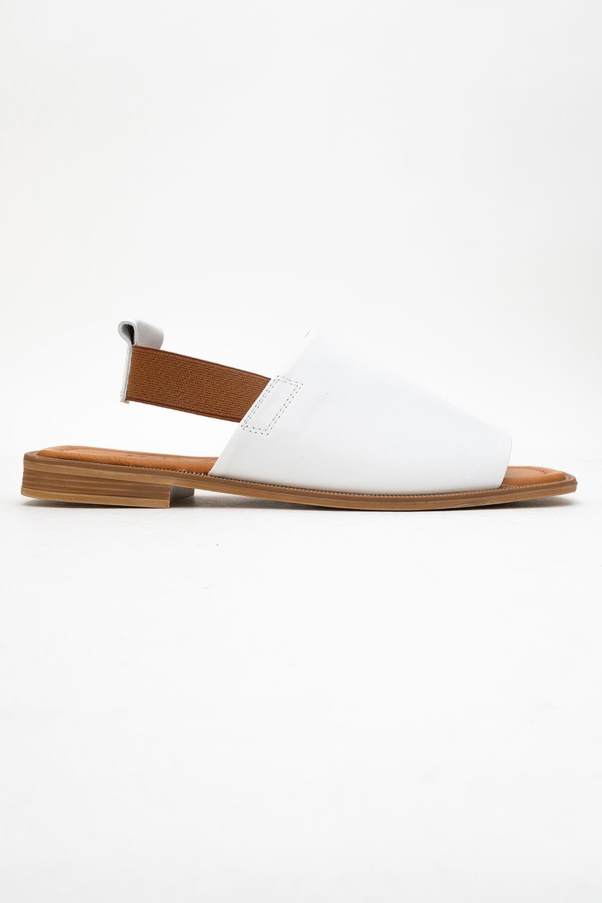 Fuela - White Leather Sandals (Women)