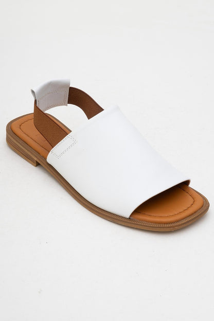 Fuela - White Leather Sandals (Women)
