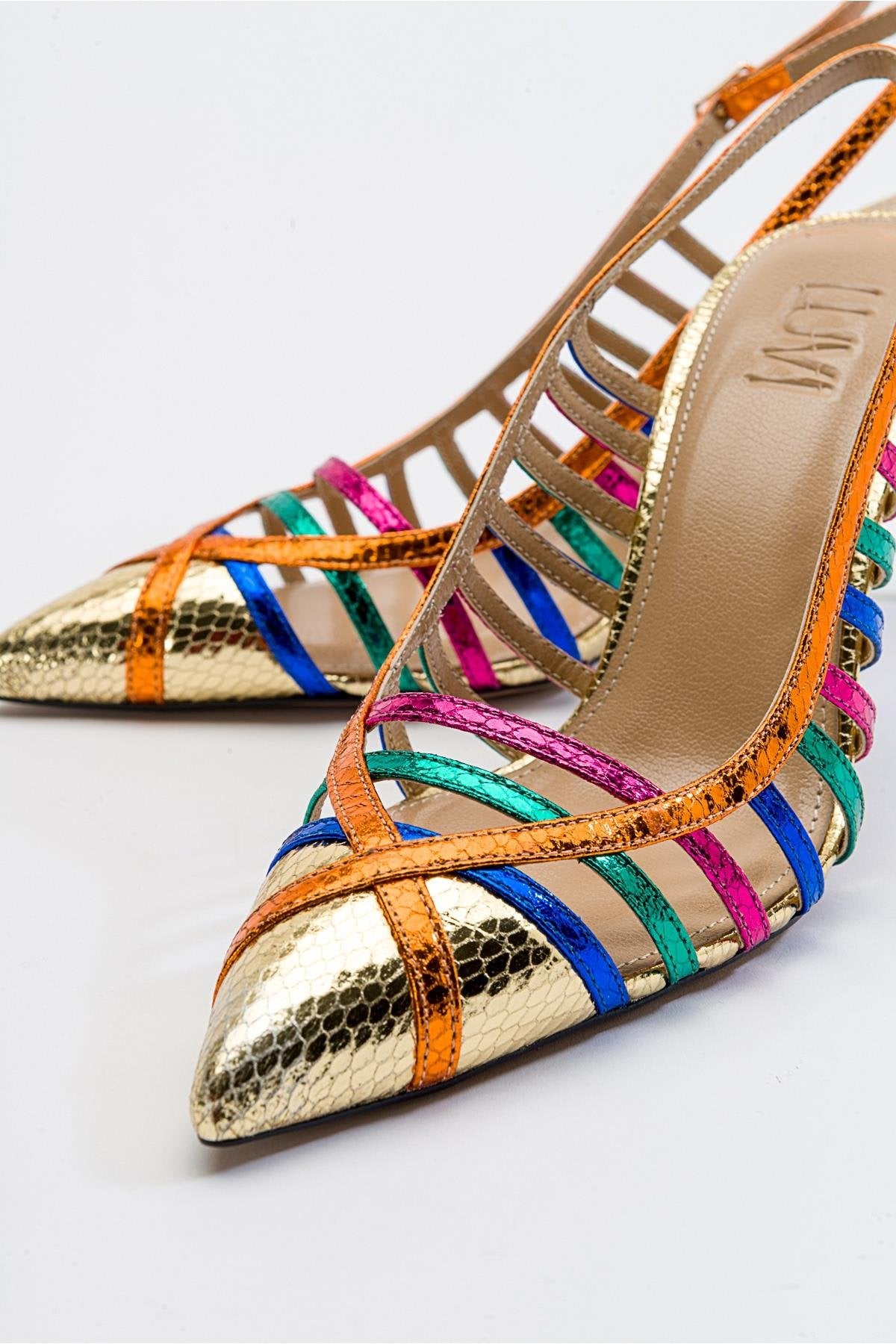 Gesto Gold Multi Stiletto Heel (Women)