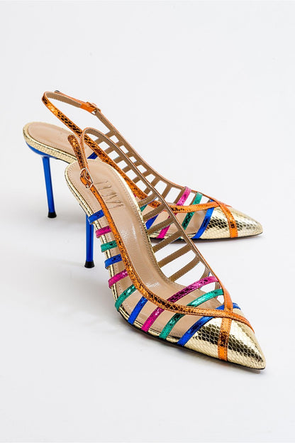 Gesto Gold Multi Stiletto Heel (Women)