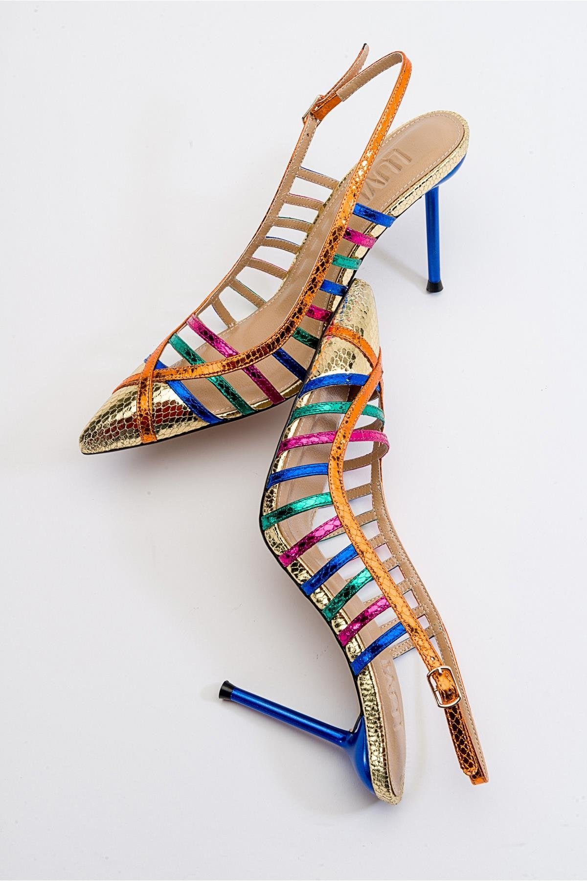 Gesto Gold Multi Stiletto Heel (Women)