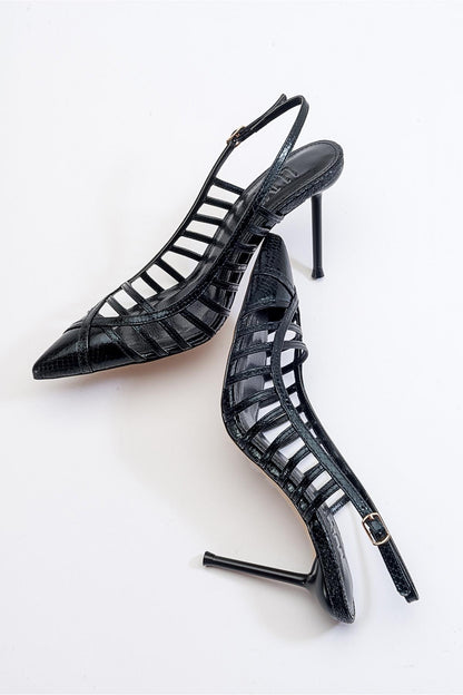 Gesto Black Stiletto Heel (Women)