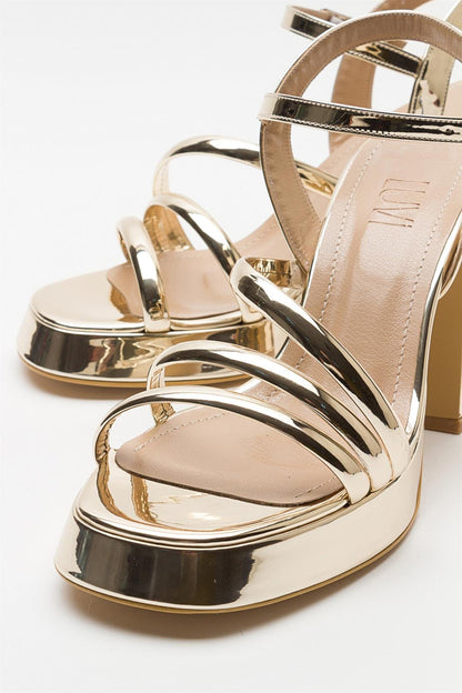 Heas Gold Platform Sandal (Women)