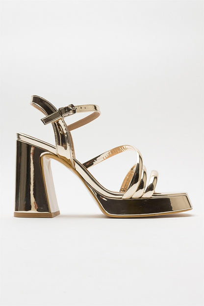 Heas Gold Platform Sandal (Women)