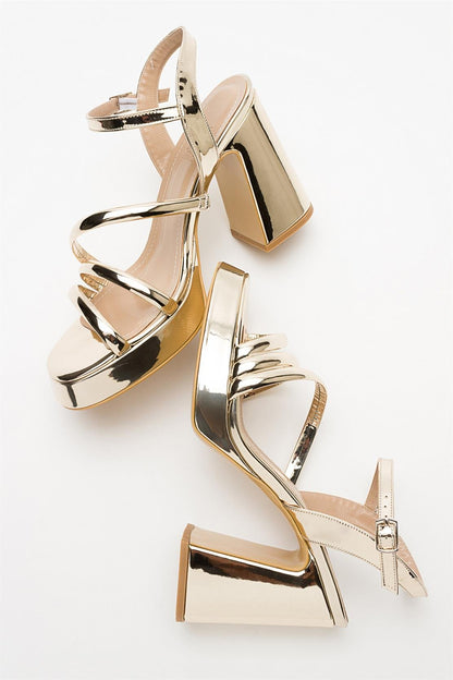 Heas Gold Platform Sandal (Women)