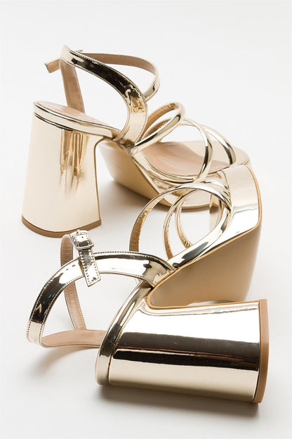 Heas Gold Platform Sandal (Women)