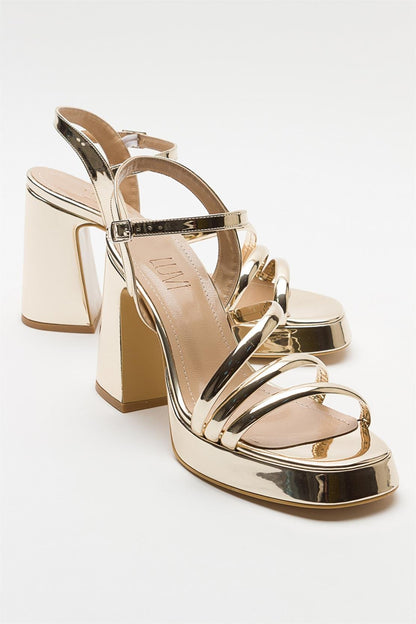Heas Gold Platform Sandal (Women)