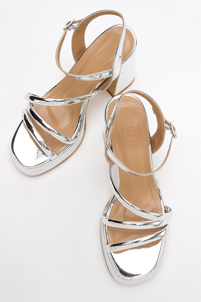 Heas Silver Platform Sandal (Women)