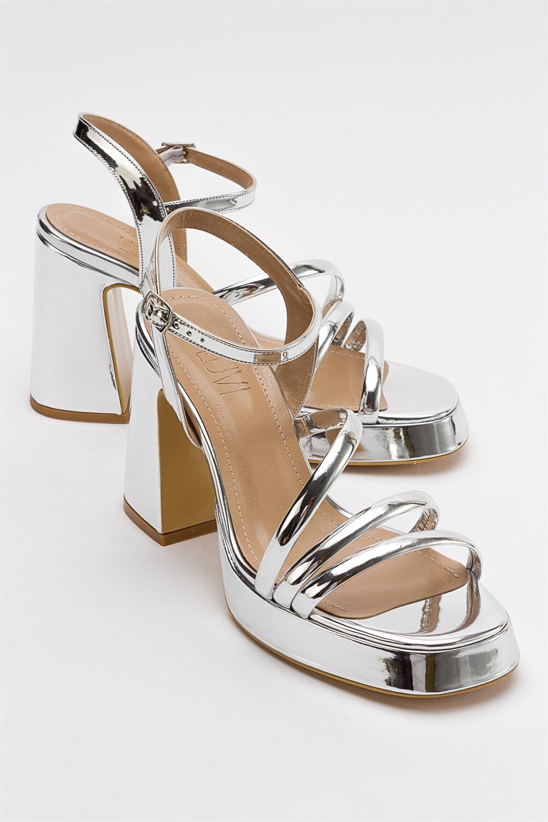 Heas Silver Platform Sandal (Women)