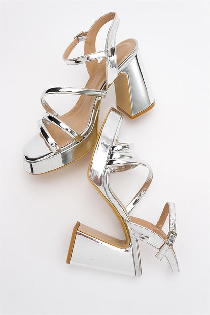 Heas Silver Platform Sandal (Women)