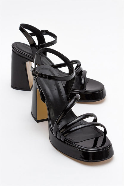 Heas Black Platform Sandal (Women)