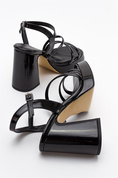 Heas Black Platform Sandal (Women)
