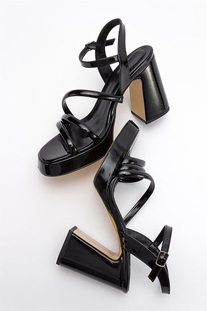 Heas Black Platform Sandal (Women)