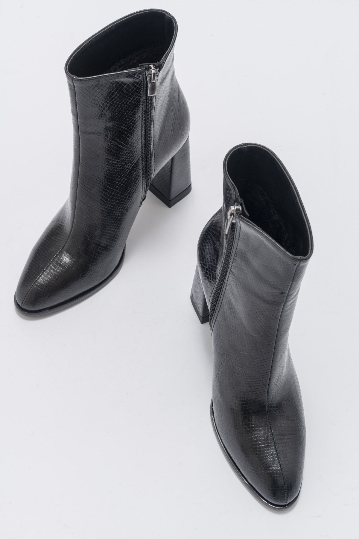 Jewel Black Patent High Heel Boot (Women)