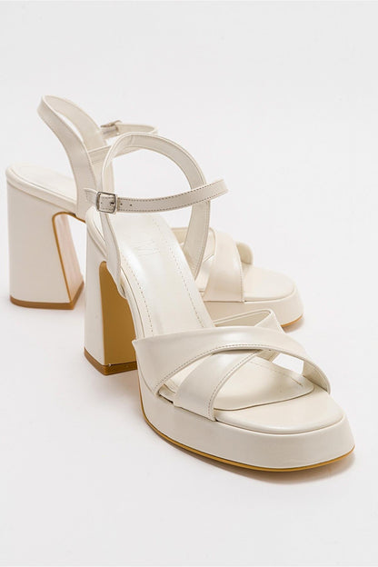 Yvonne - Ivory Platform Sandals