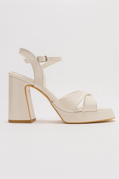 Yvonne - Ivory Platform Sandals