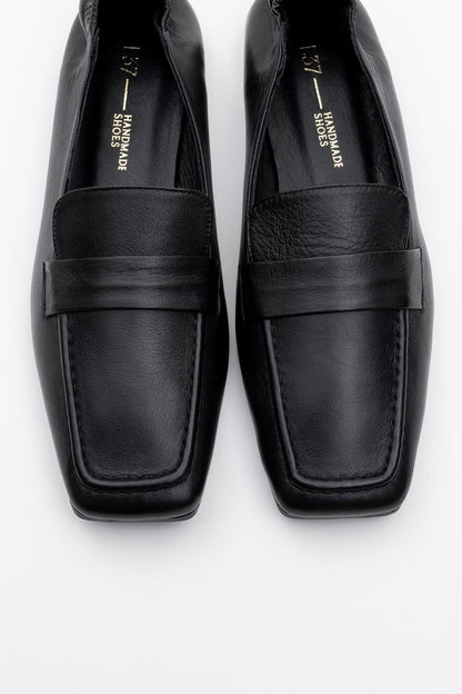 Liepa - Black Leather Loafers (Women)