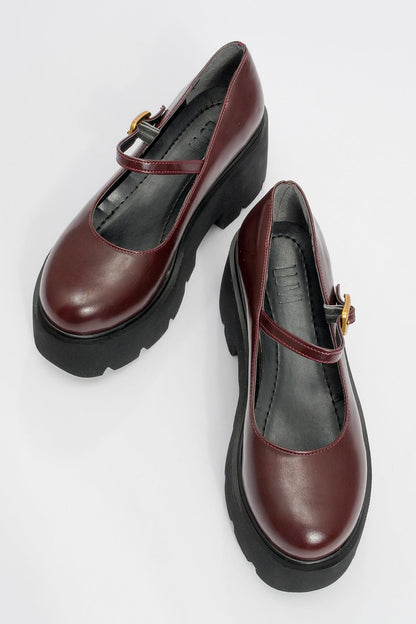 Linley Burgundy Platform Loafer (Women)