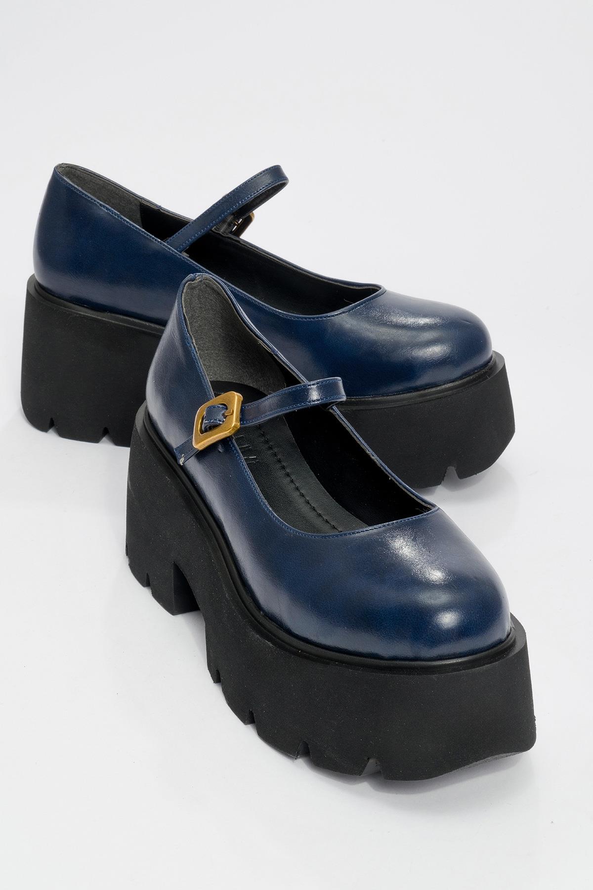 Linley Navy Platform Loafer (Women)