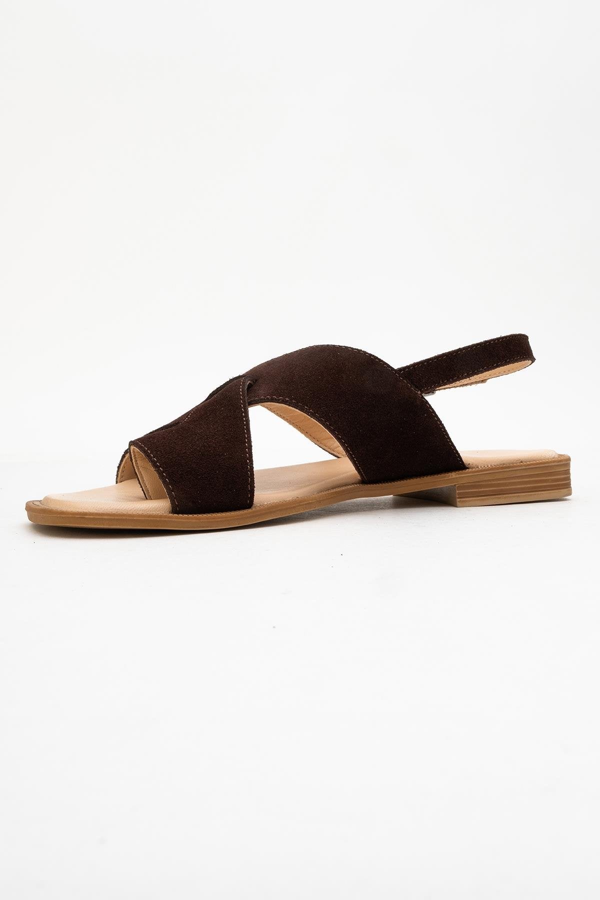 Louna - Brown Suede Leather Thong Sandals (Women)