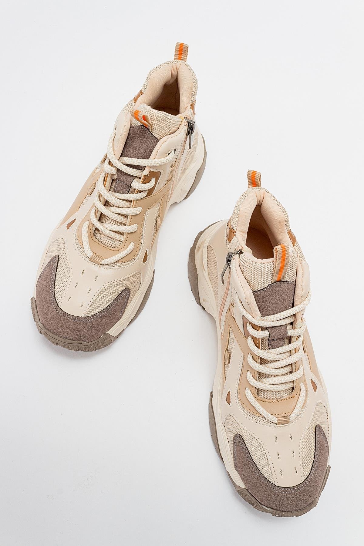 Lowel Beige-Brown Sneaker Boot (Women)