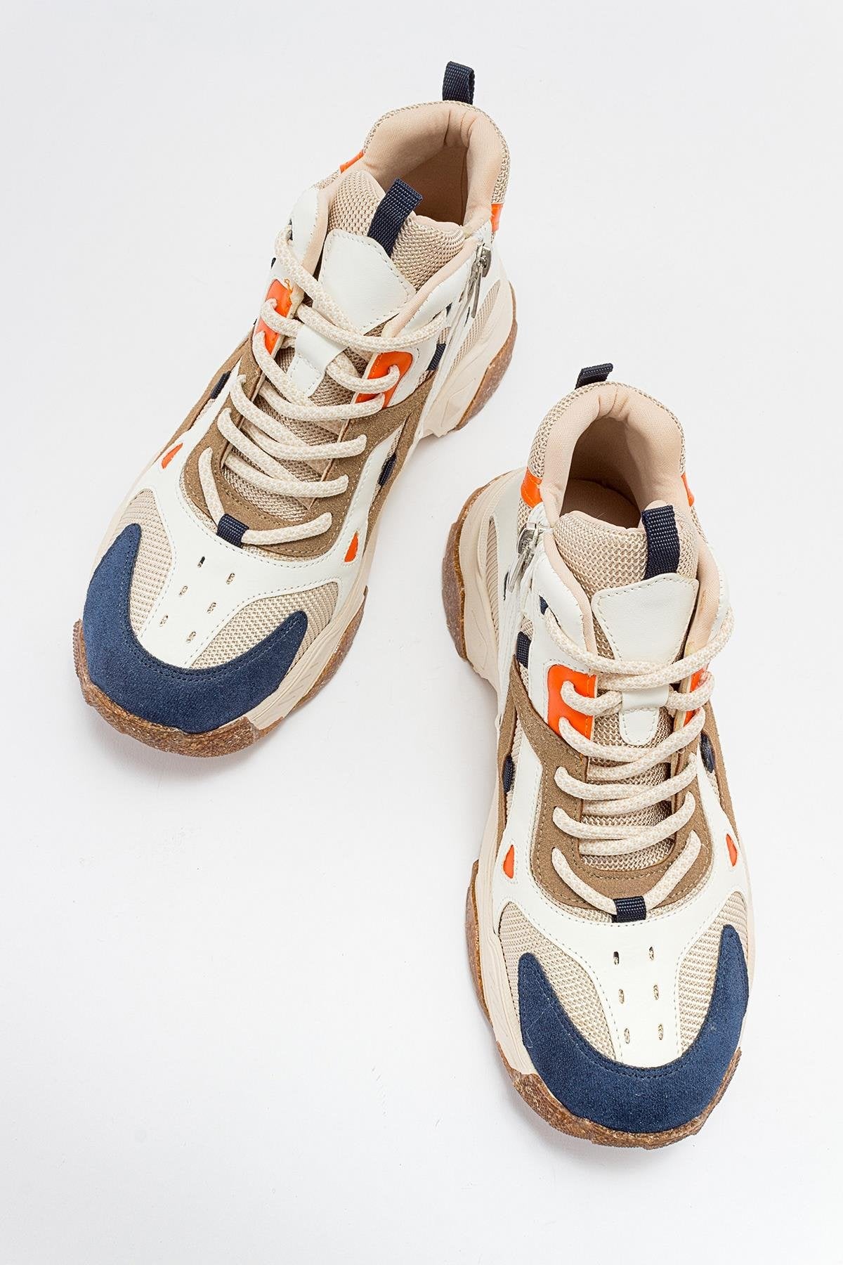 Lowel Navy Multi Sneaker Boot (Women)