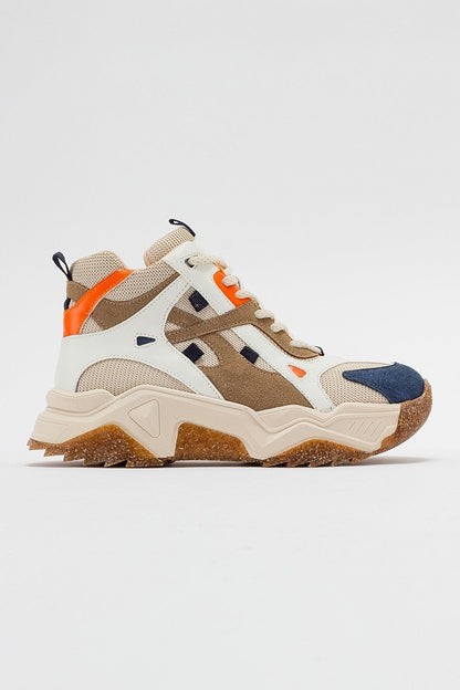 Lowel Navy Multi Sneaker Boot (Women)