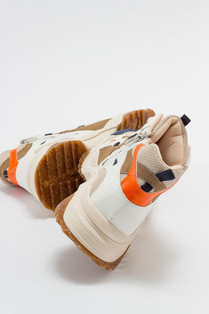 Lowel Navy Multi Sneaker Boot (Women)