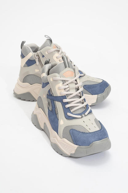 Lowel Blue-Gray Sneaker Boot (Women)