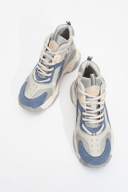 Lowel Blue-Gray Sneaker Boot (Women)