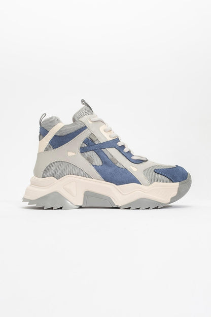 Lowel Blue-Gray Sneaker Boot (Women)