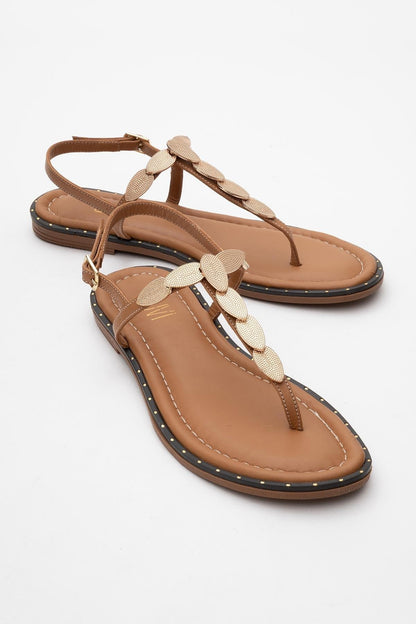 Marea - Cognac Brown Leather Flat Sandal (Women)