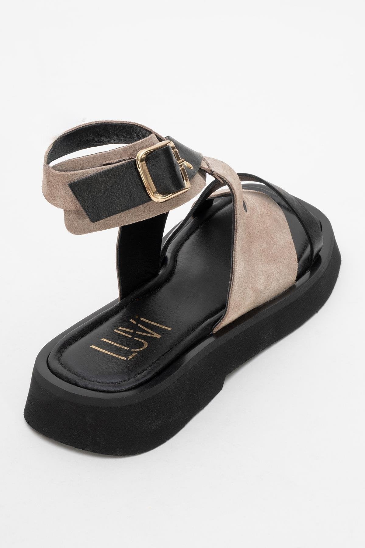 Minnea - Beige Suede Leather Sandal (Women)