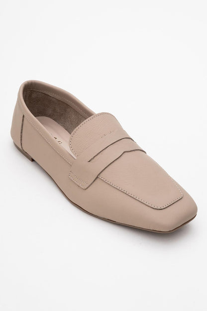 Morne - Dark Beige Leather Loafers