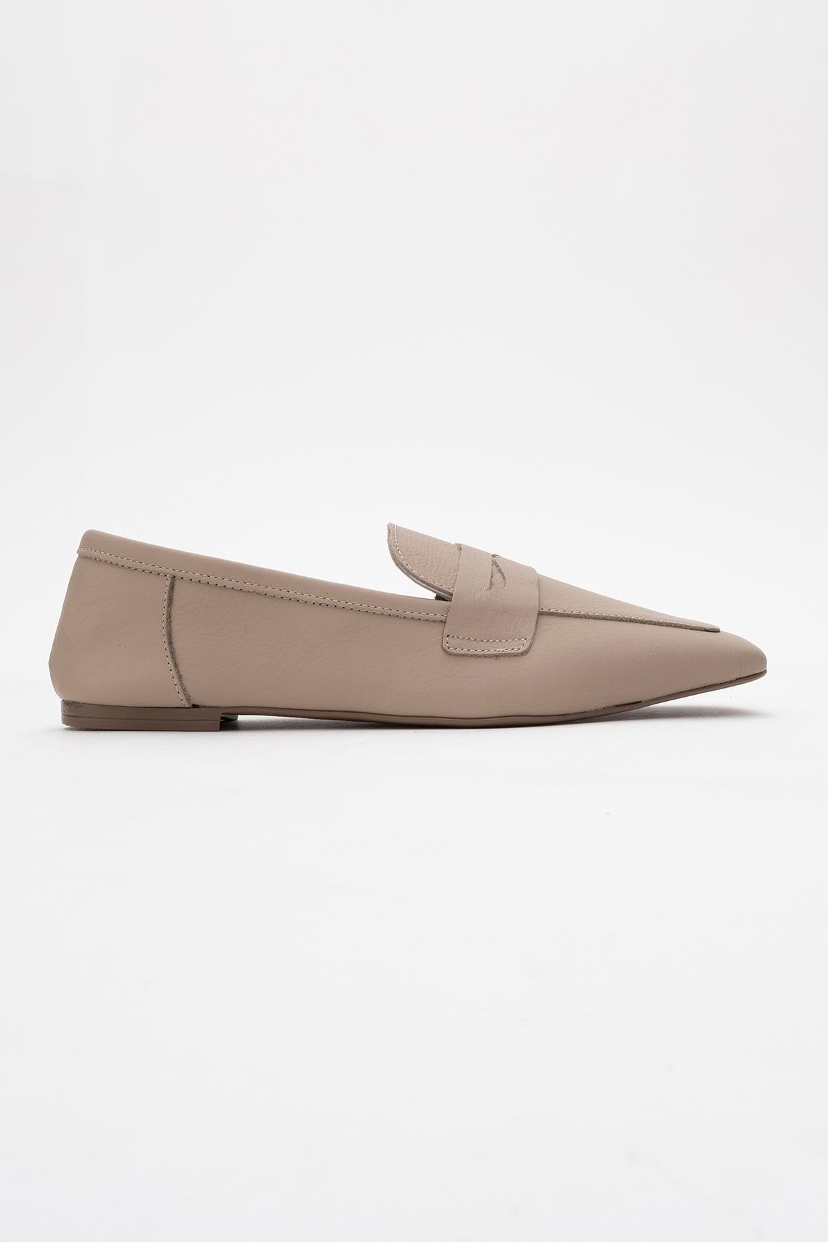 Morne - Dark Beige Leather Loafers