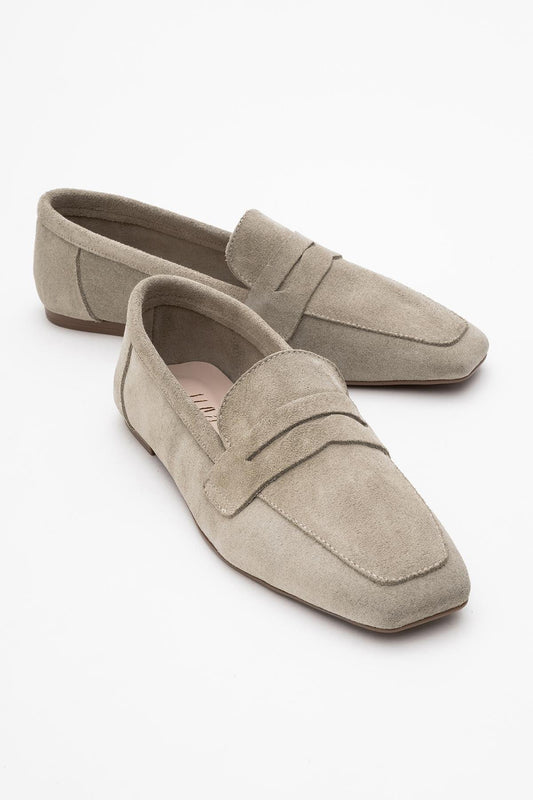 Morne - Beige Suede Leather Loafers