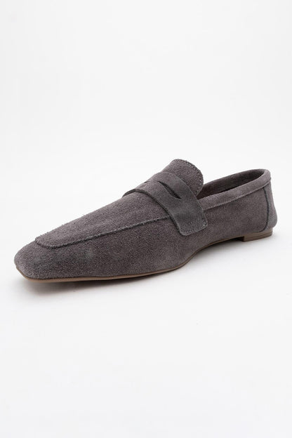 Morne - Gray Suede Leather Loafers