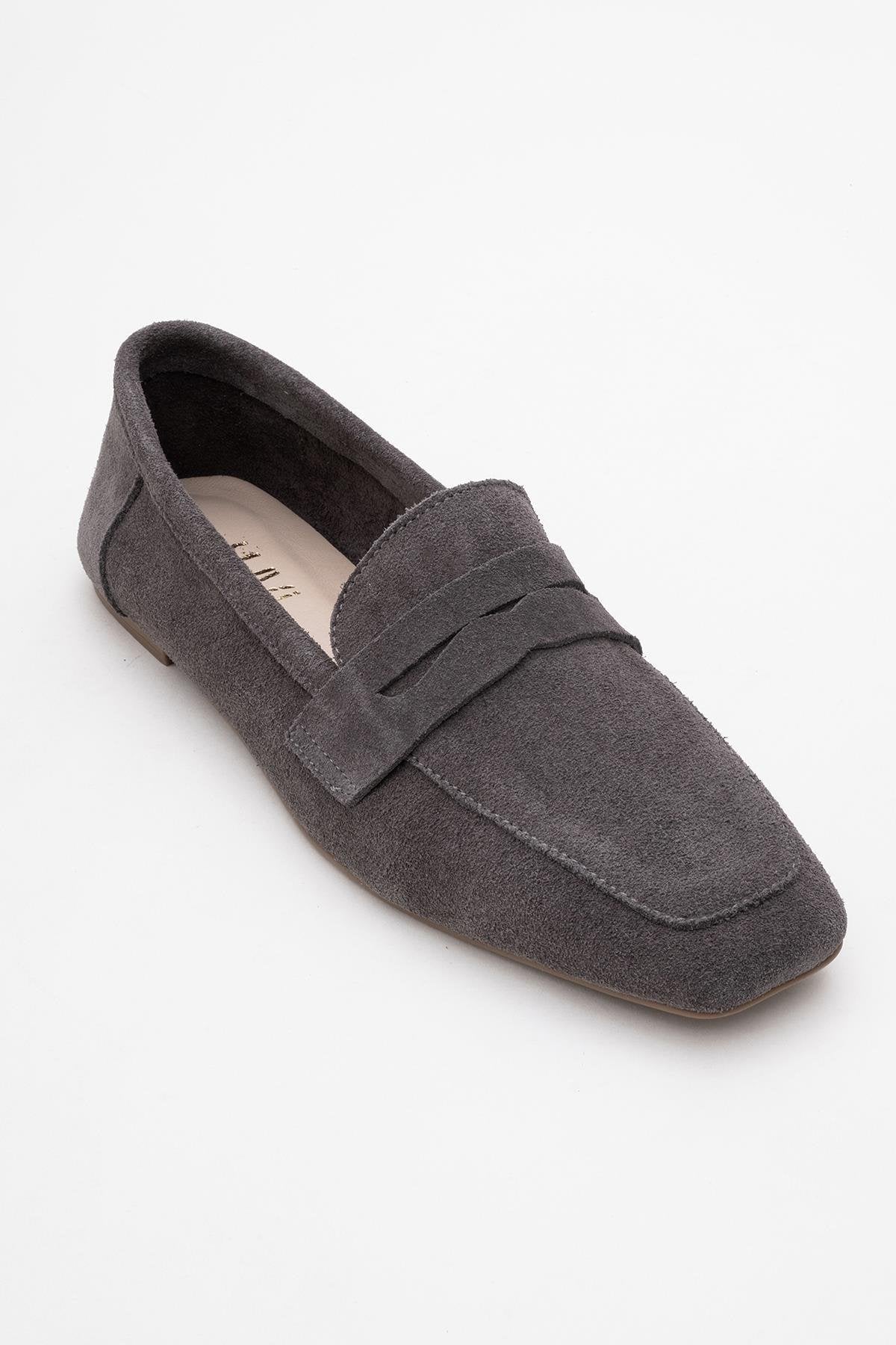 Morne - Gray Suede Leather Loafers