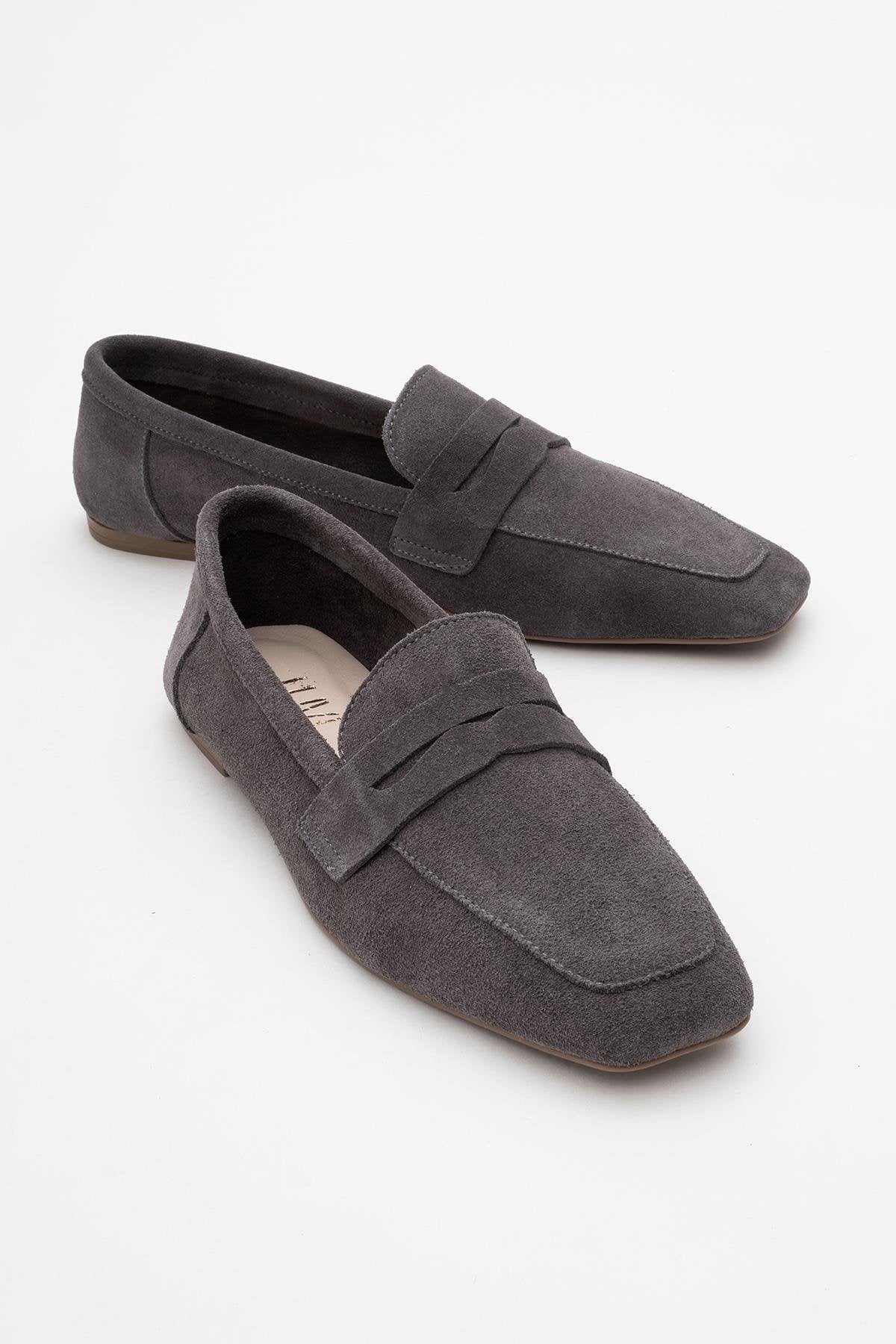 Morne - Gray Suede Leather Loafers