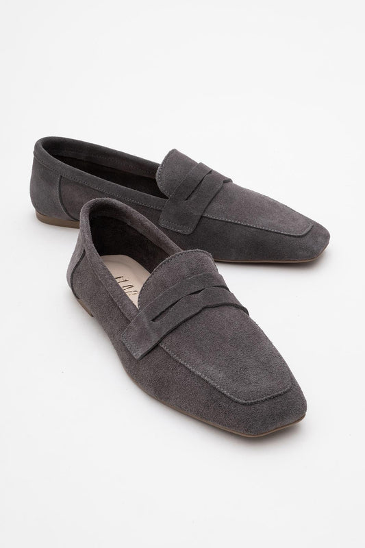 Morne - Gray Suede Leather Loafers