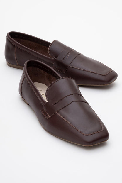 Morne - Dark Brown Leather Loafers (Women)