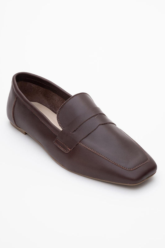Morne - Dark Brown Leather Loafers (Women)