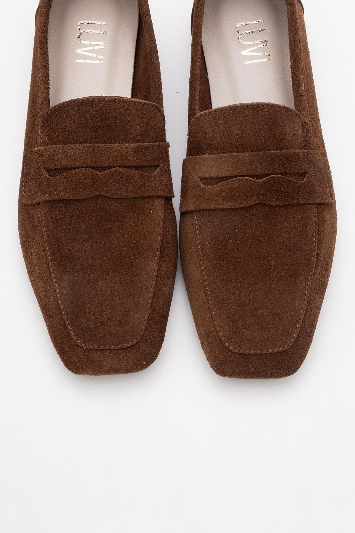 Morne - Brown Suede Leather Loafers (Women)