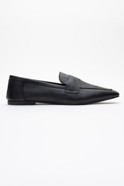 Morne - Black Leather Loafers (Women)
