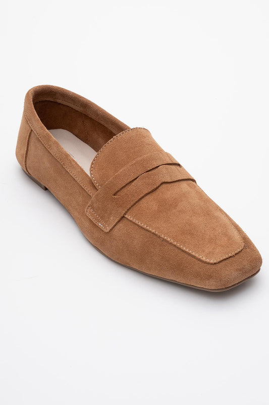 Morne - Mustard Suede Leather Loafers (Women)