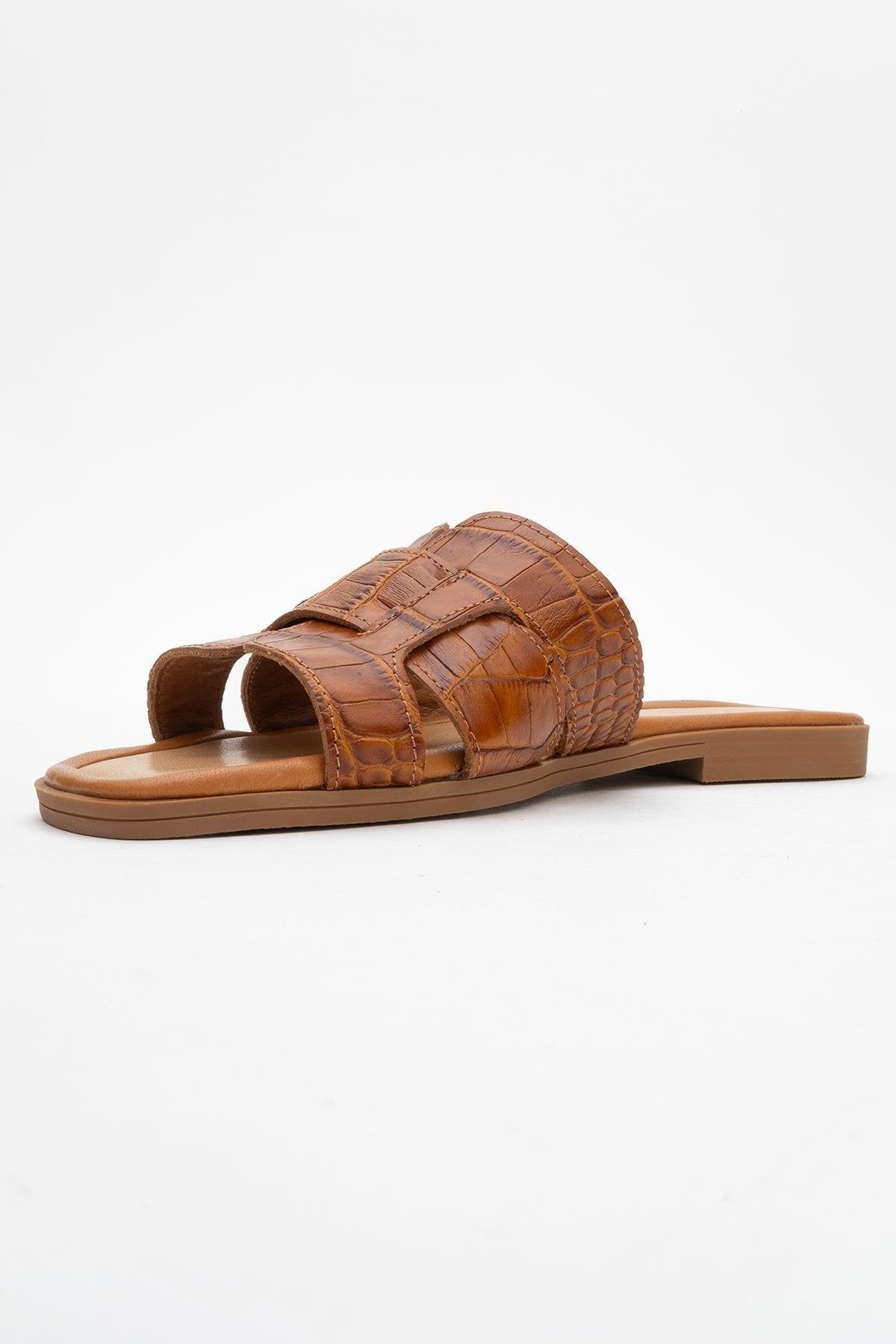 Notre - Cognac Leather Slide Sandal (Women)