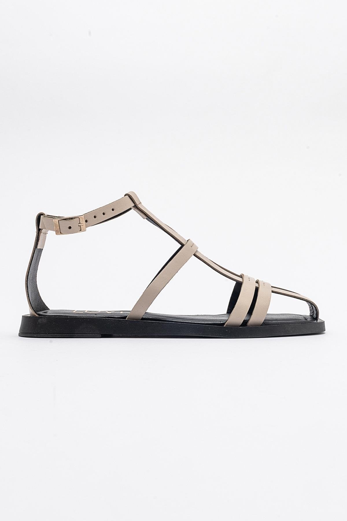 Odeil - Beige Leather Sandal (Women)