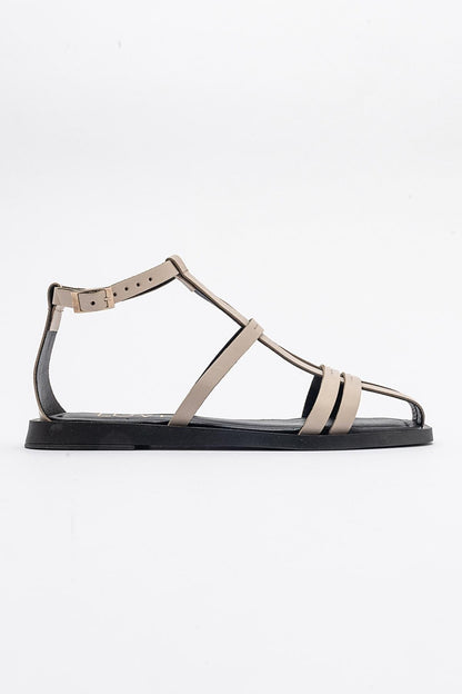 Odeil - Beige Leather Sandal (Women)