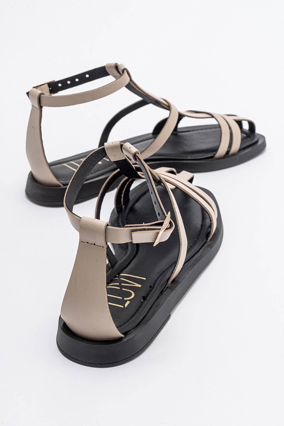 Odeil - Beige Leather Sandal (Women)